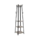 Coat Rack Stand with 3 Shelves Industrial Greige