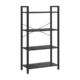 4 Tier Bookshelf  Bookcase Shelf Charcoal Grey and Black