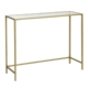 Console Table with Tempered Glass Top Hall Table Gold