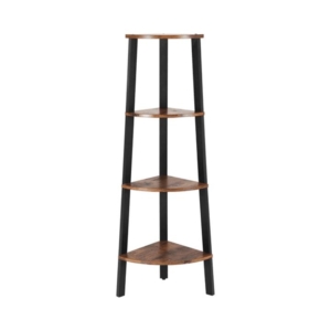 4 Tier Corner Shelf Vintage Bookcase Vasagle