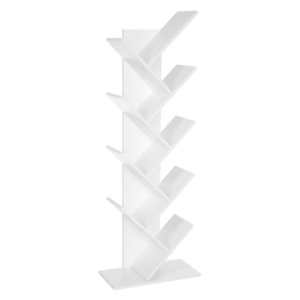 Vasagle 8 Tier Tree Bookshelf White Bookcase