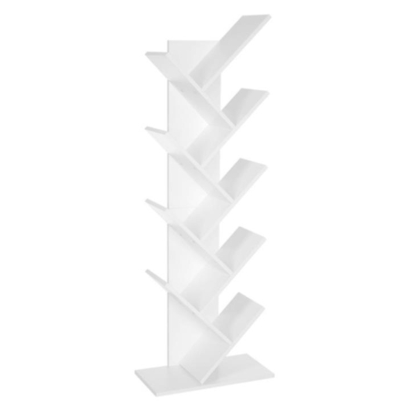 Vasagle 8 Tier Tree Bookshelf White Bookcase