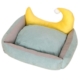Pet Bed Moon Design Plush Washable Medium Green