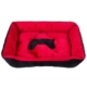 Pet Bed Bone Cushion Plush Cotton Small Red