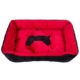 Pet Bed Bone Cushion Plush Cotton XXS Red