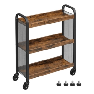 Vasagle Kitchen Trolley Utility Cart with Universal Castors