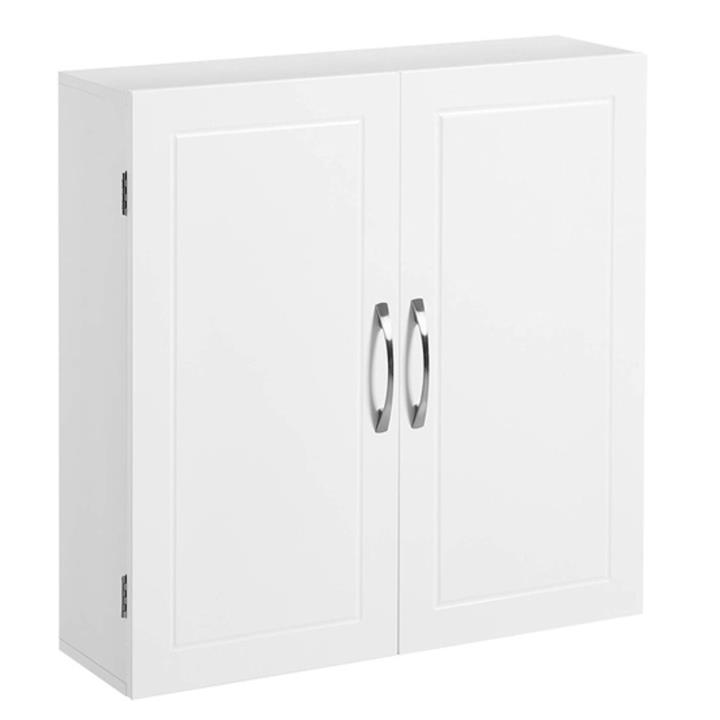 Vasagle Wall Cabinet with 2 Doors White Bathroom Cabinet