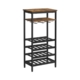 VASAGLE Wine Rack Stand 4-tier Rustic Brown