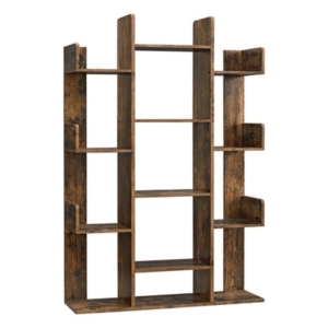 Vasagle Tree-Shaped Bookcase Rustic Brown Shelf