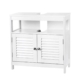 Vasagle Under Sink Cabinet with 2 Doors Open Compartment White Bathroom Cabinet