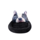 Pet Bed 3D Cartoon Square French Bulldog Large Size (Black)