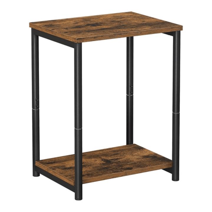 Vasagle Side Table Vintage Brown with Storage Shelf Accent table