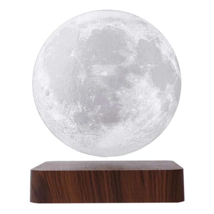 Magnetic Levitating 3D Moon Lamp LED light Desk Night Lamp - Dark Brown