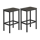 Set of 2 Kitchen Bar Chairs Charcoal Gray - VASAGLE