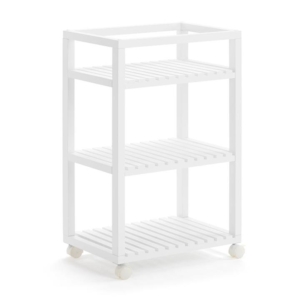 Amy Kitchen Trolley 3-Shelf Storage - White