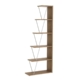 Asher 5-Tier Stepped Bookcase Display Shelf Storage Cabinet - Oak