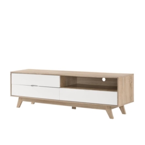 Aline TV Stand Entertainment Unit W/ 3-Drawers 180cm - Oak/White