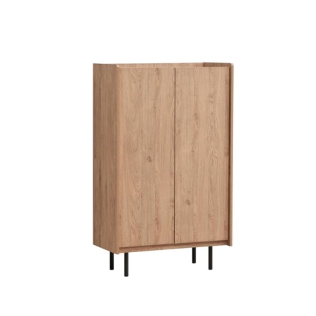 Tim Tall Cupboard Storage Cabinet W/ 2-Doors - Oak