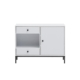 Urbano Cupboard Storage Cabinet W/ 1-Door 2-Drawers - White/Black