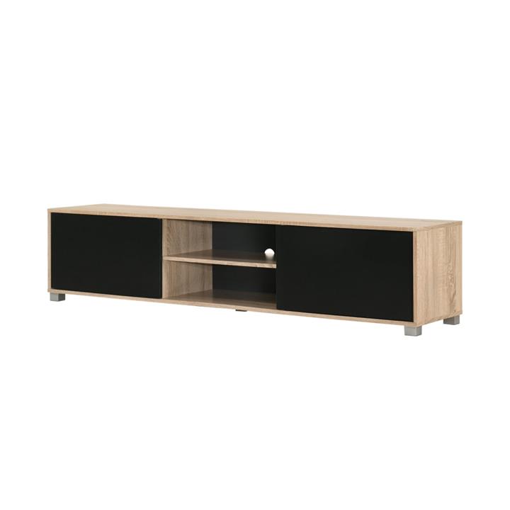 Calliope TV Stand Entertainment Unit W/ 2-Doors - Oak/Black