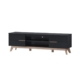 Cormac Lowline Entertainment Unit TV Stand 180cm W/ 4-Drawers - Black/Oak