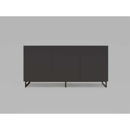 Zane Buffet Unit Sideboard W/ 3-Doors Storage Cabinet - Walnut/Charcoal