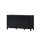 Nick Sideboard Buffet Unit W/ 2-Doors 3-Drawers Storage Cabinet - Black