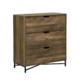 Elijah Industrial Chest Of 3-Drawers Tallboy Storage Cabinet - Old Wood