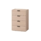 Keith Chest Of 4-Drawers Tallboy Storage Cabinet - Oak