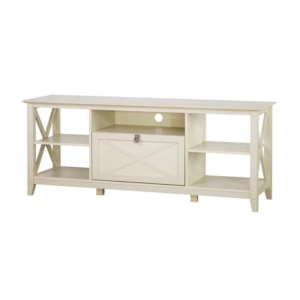 Lorrel Modern TV Stand Entertainment Unit Storage Cabinet - Antique White