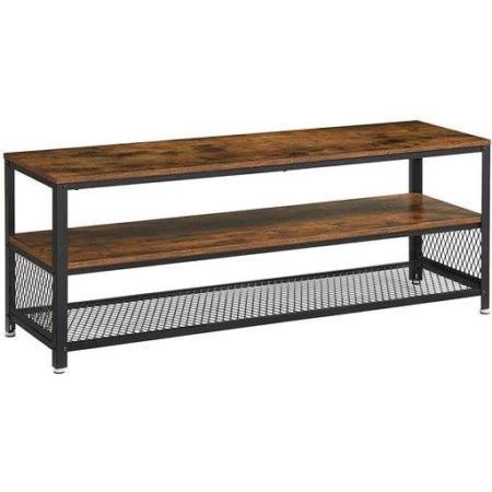 Vasagle TV Unit140cm Entertainment Unit with Shelves Rustic Brown