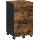 Vasagle 2 Drawer File Cabinet with Wheels File Cabinet Rustic Brown