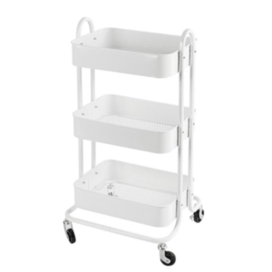 Kitchen Trolley Cart 3 Tier (White)