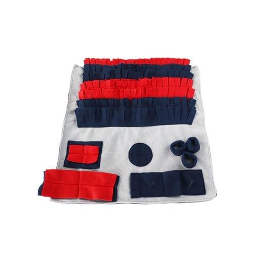 Snuffle Mat Short Plush Pet Toy Care Supplies Red & Blue