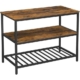 Vasagle Kitchen Shelf with Large Worktop Rustic Brown/Black