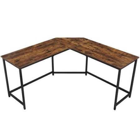 Vasagle L-Shaped Computer Office Desk Rustic Brown