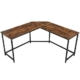 Vasagle L-Shaped Computer Office Desk Rustic Brown