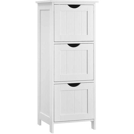 Vasagle Floor Cabinet with 3 Drawers White Cupboard Drawers