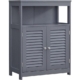 Vasagle Floor Cabinet with Shelf and 2 Doors Gray Bathroom Cupboard