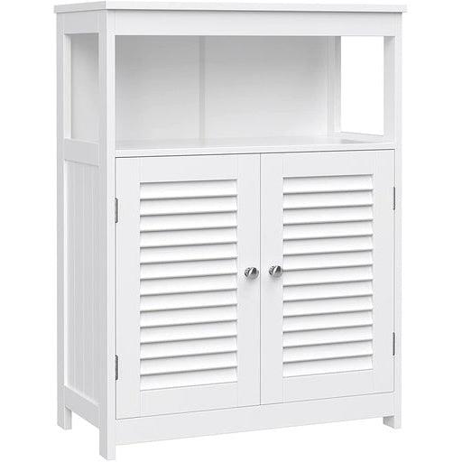 Vasagle Floor Cabinet with Shelf and 2 Doors White Bathroom Cupboard