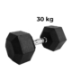 Rubber Hex Dumbbells 30KG