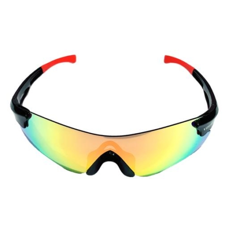Sport Sunglasses Type 2 Black Frame With Red End Tip