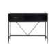 Alcone Hallway Console Hall Wooden Table W/ Gold Accents - Satin Black
