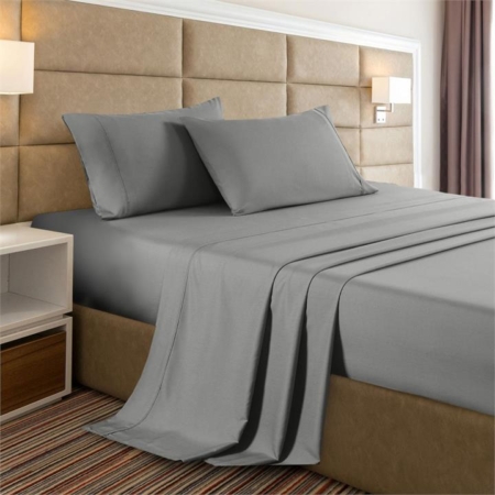 Casa Decor Bamboo Cooling  2000 TC Sheet Set King Cloud Grey