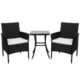 Levede 3 Pcs Outdoor Furniture Set Chair Table Patio Garden Rattan Seat Setting