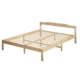 Levede Wooden Bed Frame Double Size Mattress Base Solid Timber Pine Wood Natural