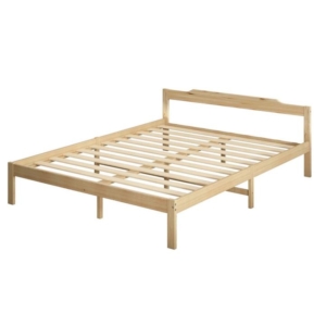 Levede Wooden Bed Frame Queen Size Mattress Base Solid Timber Pine Wood Natural
