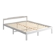 Levede Wooden Bed Frame Queen Size Mattress Base Solid Timber Pine Wood White