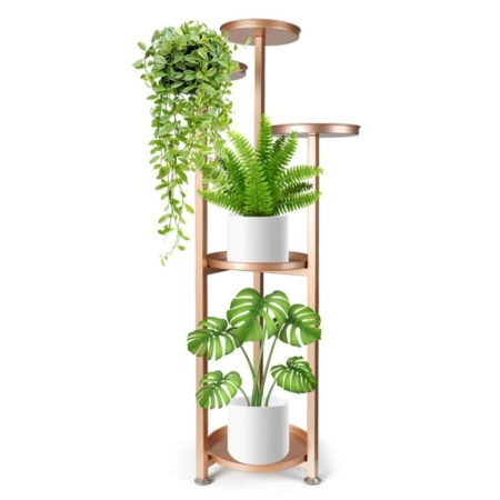 Levede Plant Stand Outdoor Indoor Flower Pots Rack Garden Shelf Black 100CM