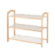 Levede Bamboo Shoe Rack Storage Wooden Organizer Shelf Stand 3 Tiers Layers 70cm